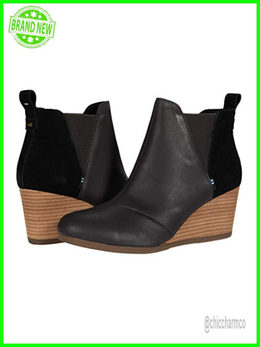 Kelsey Leather Suede Ankle Bootie Women's Wedge Heel